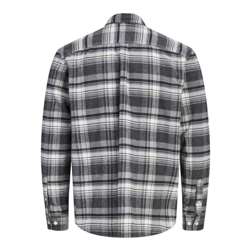JACK & JONES Stanley flannel skjorte - Charcoal Gray