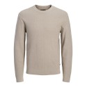 JACK & JONES Stanley striktrøje - Plaza Taupe