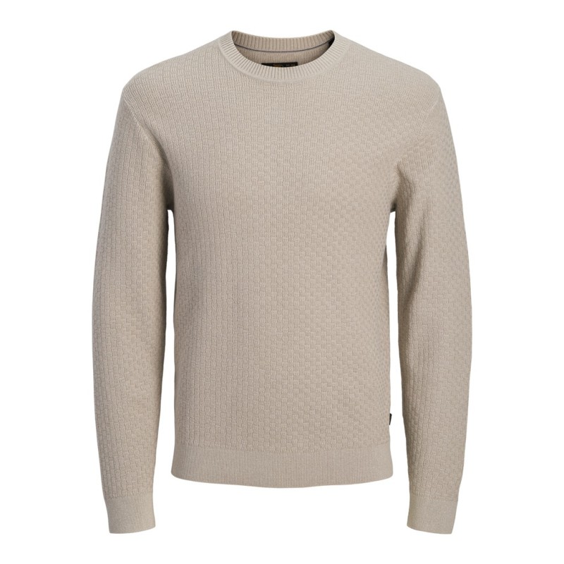 JACK & JONES Stanley striktrøje - Plaza Taupe