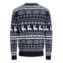 JACK & JONES JUNIOR Xmas santa striktrøje - Navy Blazer / Cloud Dancer
