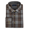 BERNTSON Skjorte - Grey Brown Check