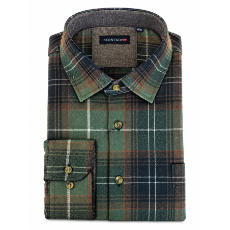 BERNTSON skjorte - Dark Green Check