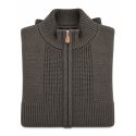 BERNTSON Strikcardigan - Brown
