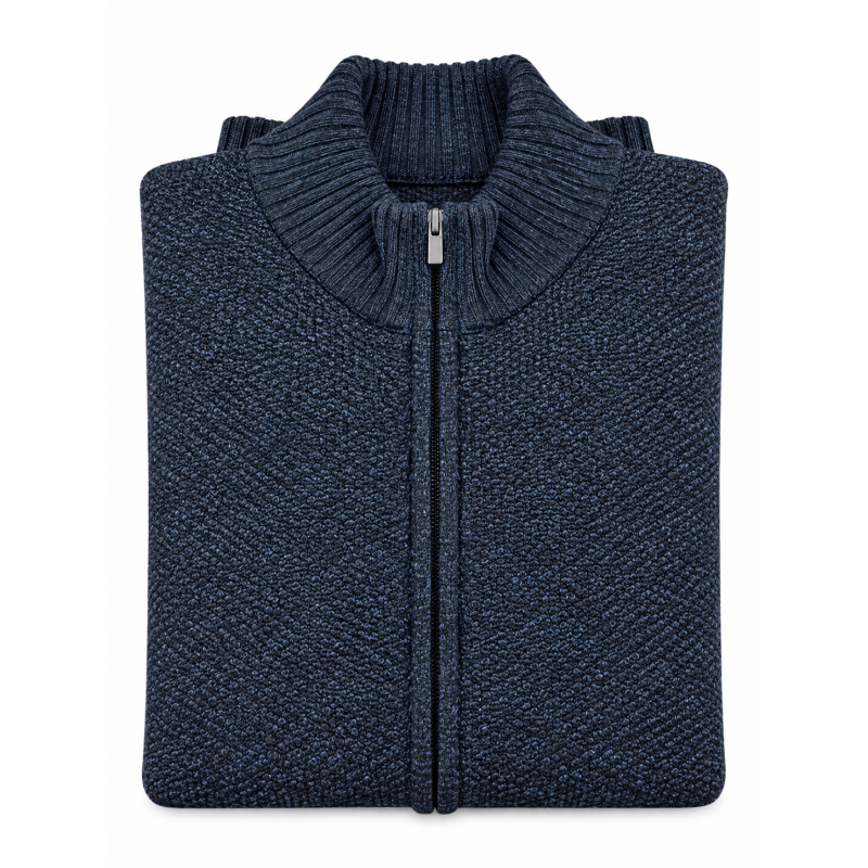 BERNTSON Strikcardigan - Navy