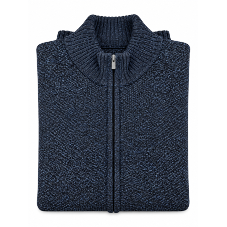 BERNTSON Strikcardigan - Navy