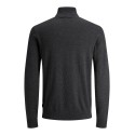 JACK & JONES Emil roll neck striktrøje - Dark Grey Melange