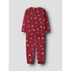 NAME IT MINI Vismas pyjamas sæt - Red Dahlia / Christmas