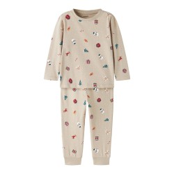 NAME IT MINI Vismas pyjamas sæt - Pure Cashmere / Christmas