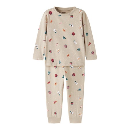 NAME IT MINI Vismas pyjamas sæt - Pure Cashmere / Christmas