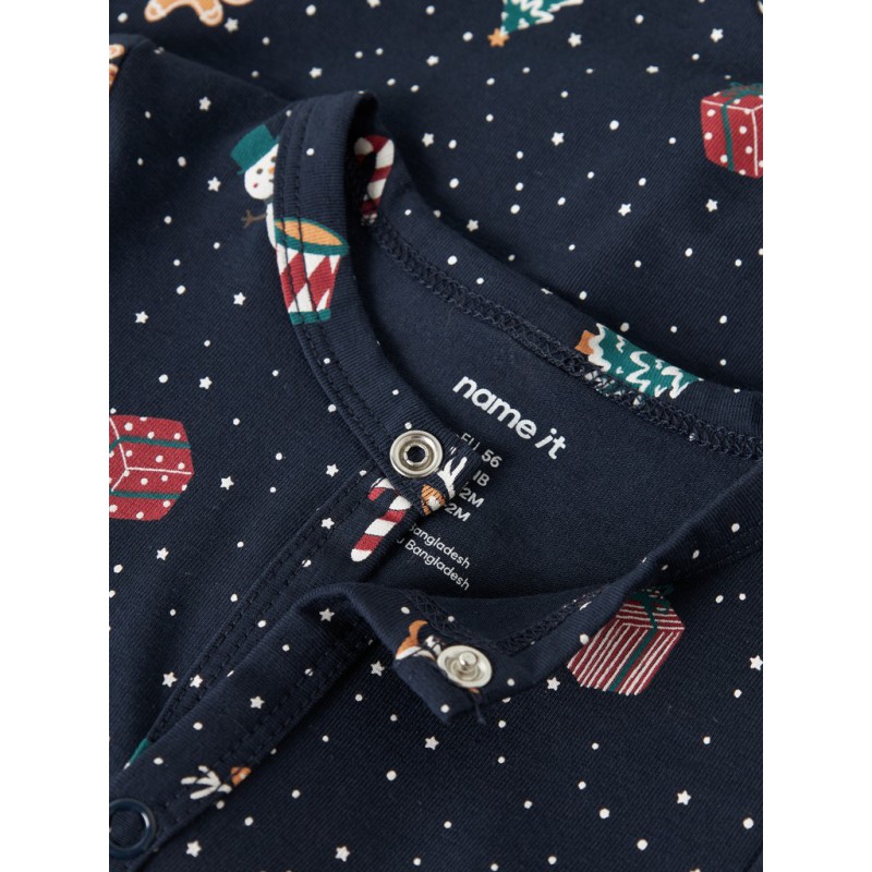 NAME IT BABY Vismas natdragt - Navy Blazer / Christmas