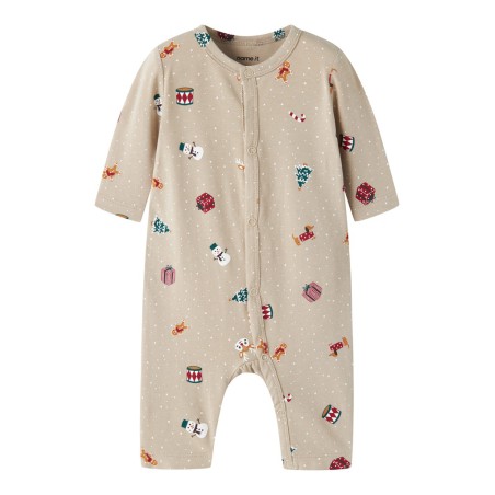 NAME IT BABY Vismas natdragt - Pure Cashmere / Christmas