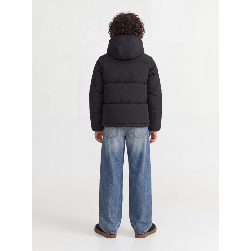 JACK & JONES JUNIOR Galaxy puffer jakke - Sort
