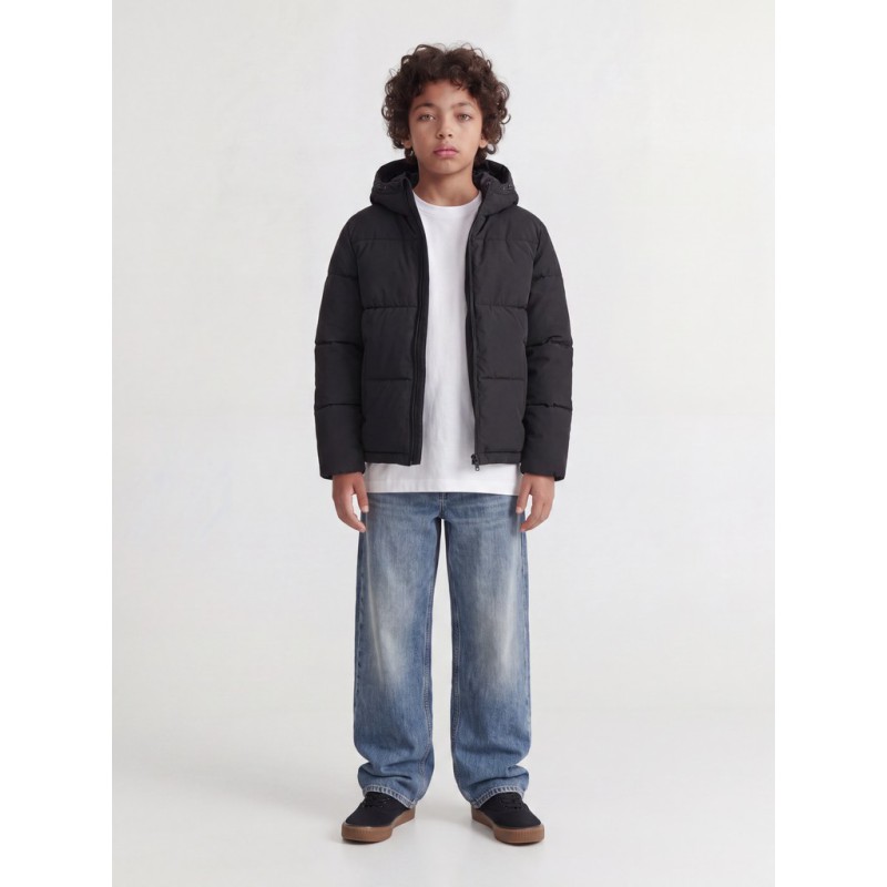 JACK & JONES JUNIOR Galaxy puffer jakke - Sort