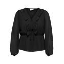 ONLY CARMAKOMA Thilda star frill v-neck bluse - Black