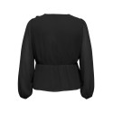 ONLY CARMAKOMA Thilda star frill v-neck bluse - Black