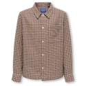 ONLY & SONS JUNIOR Hale flannel check skjorte - Travertine