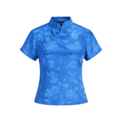 JJXX Siv mandarin top - True Blue
