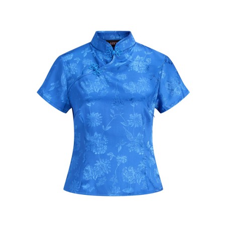 JJXX Siv mandarin top - True Blue