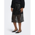 ONLY CARMAKOMA Hilo sequins midaxi nederdel - Black