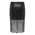 ONLY CARMAKOMA Hilo sequins midaxi nederdel - Black