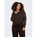 ONLY CARMAKOMA mix bluse - Coffee Bean