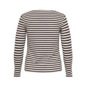 ONLY CARMAKOMA Chili langærmet bluse - Coffee Bean / Cloud dancer
