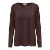 ONLY CARMAKOMA Lonny langærmet basis bluse - Coffee Bean
