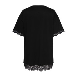 ONLY CARMAKOMA Lise lace mini kjole - Black / Black Lace