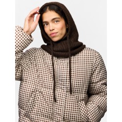 PIECES Nambi cable balaclava - Hot Fudge