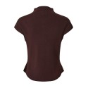 PIECES Cilla button striktop - Hot Fudge