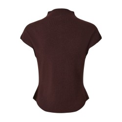 PIECES Cilla button striktop - Hot Fudge