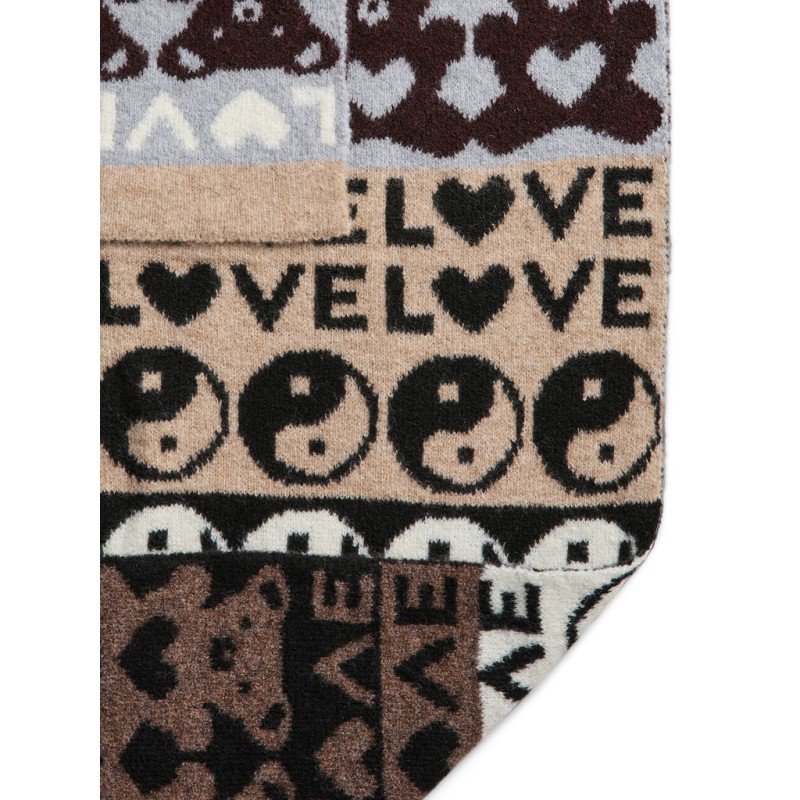 PIECES Alisa tørklæde - Greige / Peace - Love - Teddy