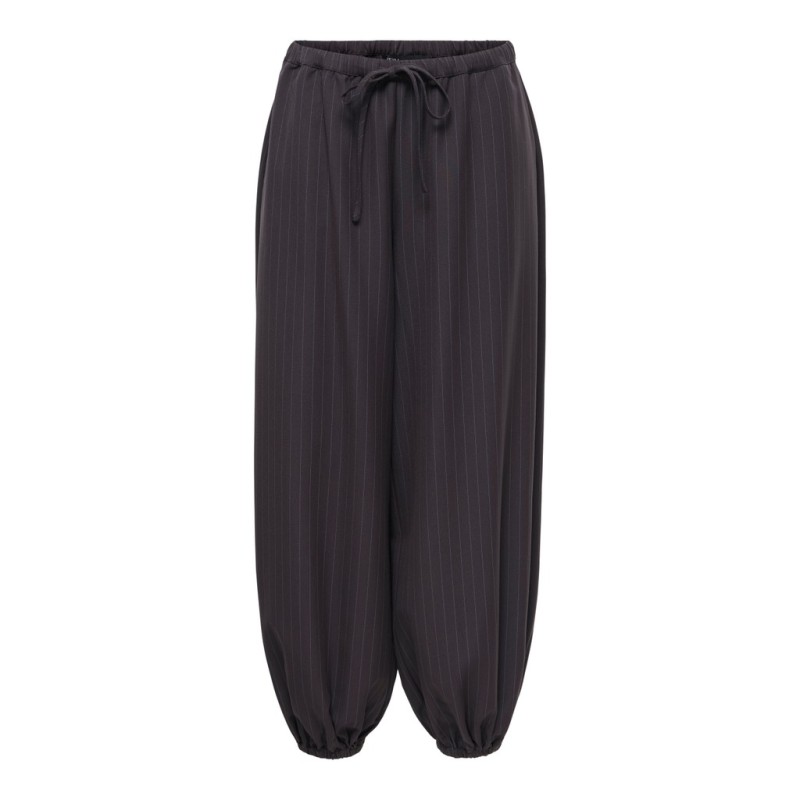 JDY Paloma pinstripe loose bukser - Chocolate Plum