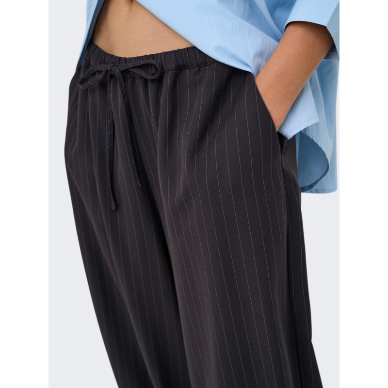 JDY Paloma pinstripe loose bukser - Chocolate Plum
