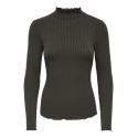 JDY Fransiska langærmet bluse - Black Olive