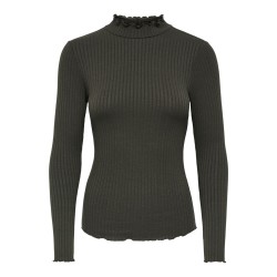 JDY Fransiska langærmet bluse - Black Olive