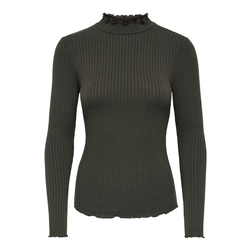 JDY Fransiska langærmet bluse - Black Olive