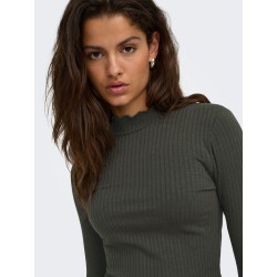 JDY Fransiska langærmet bluse - Black Olive