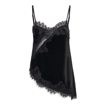 JDY Valerie velvet lace top - Black