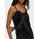 JDY Valerie velvet lace top - Black