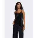 JDY Valerie velvet lace top - Black