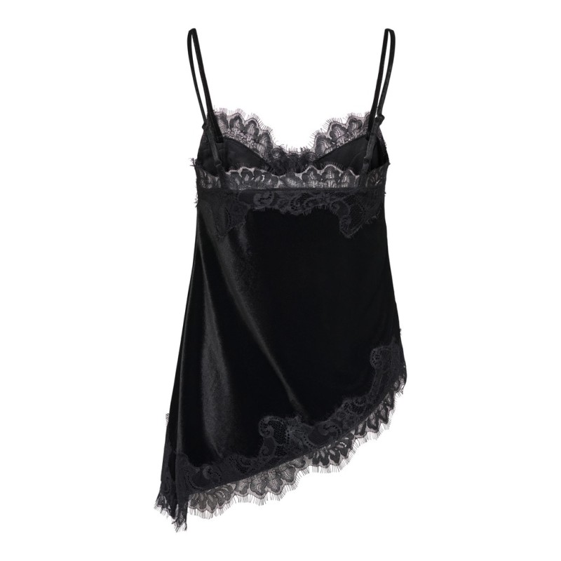 JDY Valerie velvet lace top - Black