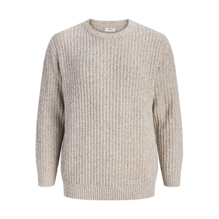JACK & JONES PLUS Jaxon striktrøje - Sea Salt