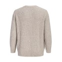 JACK & JONES PLUS Jaxon striktrøje - Sea Salt