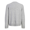 JACK & JONES Montereal ollie jaquard striktrøje - Light Grey Melange