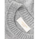 JACK & JONES Montereal ollie jaquard striktrøje - Light Grey Melange