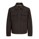 JACK & JONES PLUS Wakefield whool blend jakke - Chocolate Brown / Twill