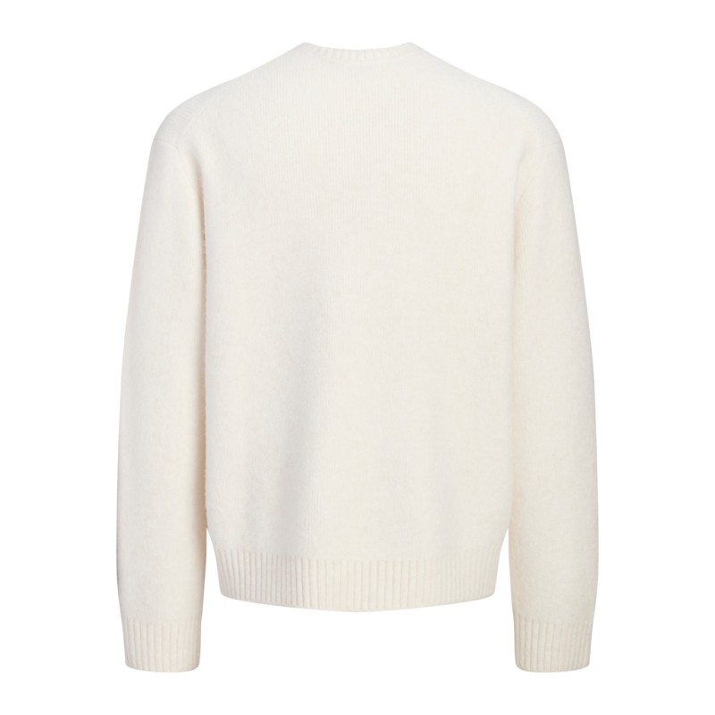 JACK & JONES Montereal ollie jaquard striktrøje - Sea Salt