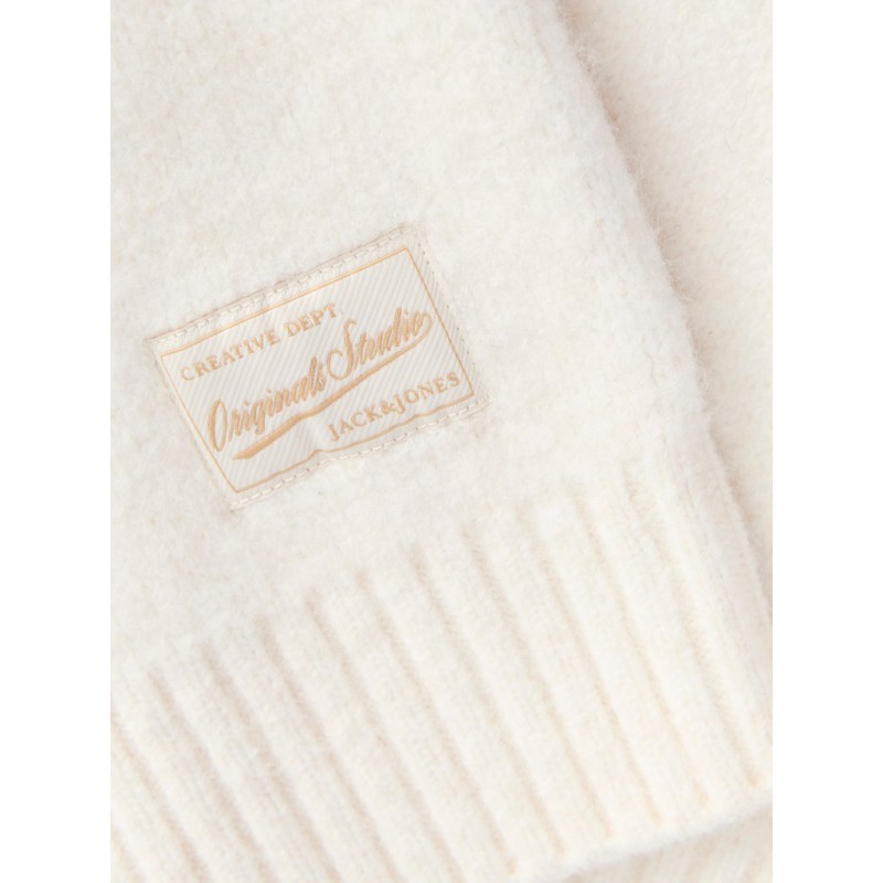 JACK & JONES Montereal ollie jaquard striktrøje - Sea Salt