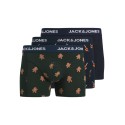 JACK & JONES JUNIOR Gate deer boxershorts 3 pak - Navy Blazer / Scarab